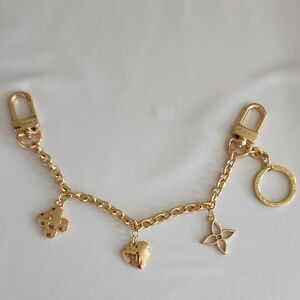 Gold Chain Key Holder with Charms